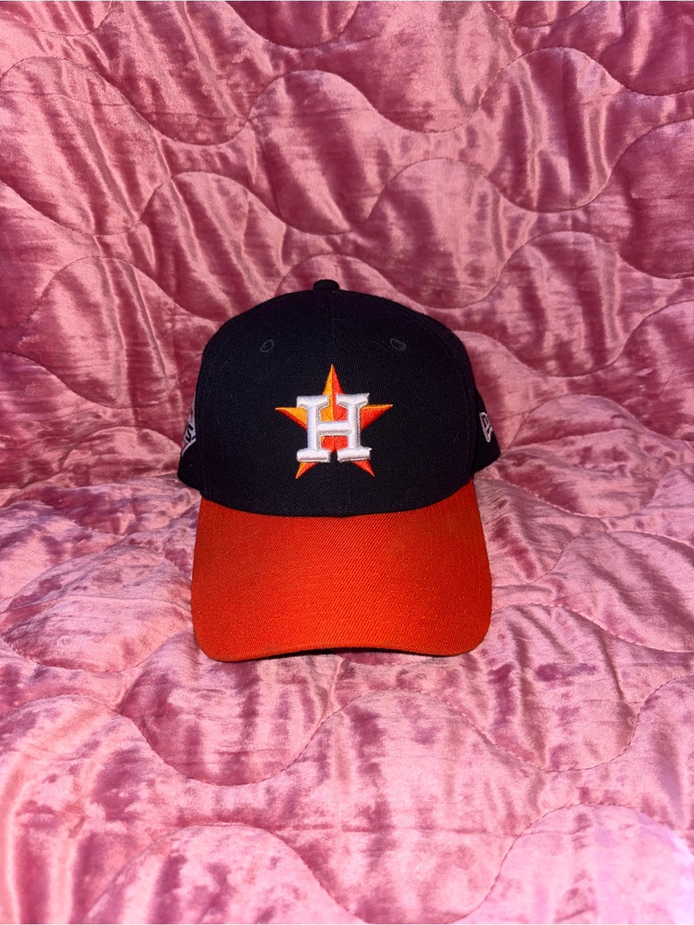 New Era Houston Astros Black and Orange Baseball Hat